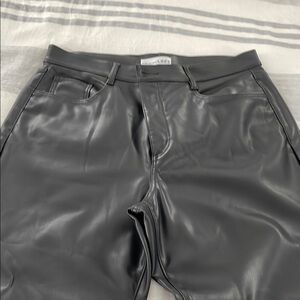 LOFT Black Faux Leather Pants